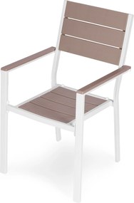 MultiGarden Sada 2 záhradných stoličiek HDPE oceľ - biela MultiGarden