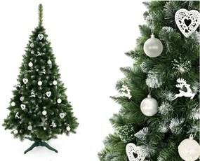 LEAN TOYS Vianočný stromček –  Umelá diamantová borovica 150 cm so snehom