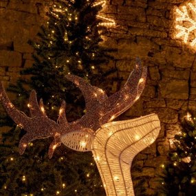 DECOLED LED svetlo pre jeleňa, 150 cm, 161 teplých bielych LED diód