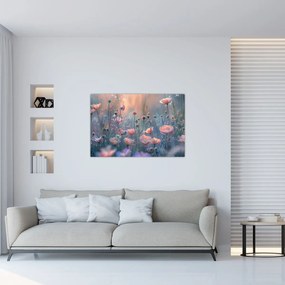 Obraz - Kvety v pastelových farbách (90x60 cm)