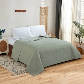 Prikrývka na posteľ Harmony 220x240 cm, šedo-zelený