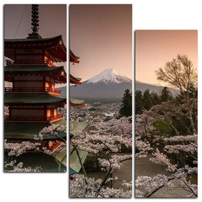 Obraz na plátne - Pohľad na horu Fuji - štvorec 361C (75x75 cm)