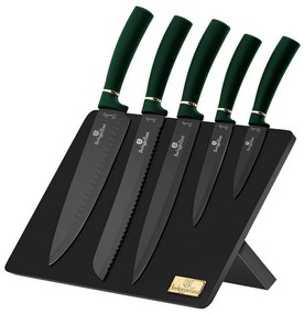 BerlingerHaus BerlingerHaus - Sada nerezových nožov s magnetickým stojanom 6 ks zelená/čierna BH0010