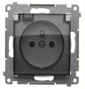 DGZ1BZ/43 Zásuvka odolná voči striekajúcej vode strieborný mat