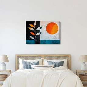 Obraz - Abstrakcia rastliny a slnka (90x60 cm)
