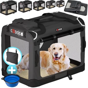InternetovaZahrada Prenosná taška pre psa S 50x34x36 cm - antracit