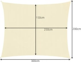 Tieniaca plachta obdĺžnik 2 x 3 m 23163