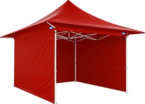Oceľový rýchlorozkladací stan 3x3 so strieškou, Červená