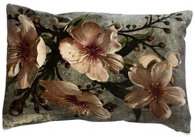 Veľký zamatový vankúš očarujúce kvet - 40 * 60 * 15cm