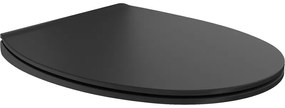 Mexen, Mexen Egg deska wolnoopadająca slim, duroplast, czarna mat - 39243085