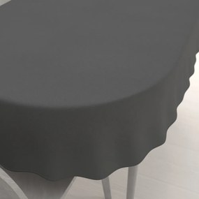 Biante Dekoračný oválny obrus BKU-119 Antracitovo sivý 100x140 cm