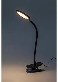 Rabalux 74199 stolná LED lampa s klipom Marcin, čierna