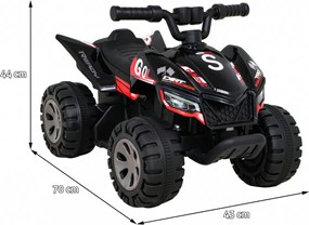 Ramiz Najrýchlejšia batériová štvorkolka pre deti Čierna + 25W motor