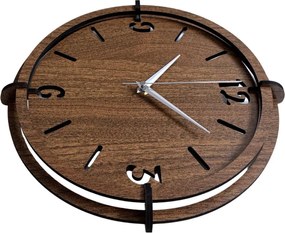 Hodiny z orechového dreva pre moderný interiér| SENTOP HDF0601-ORECH-WENGE