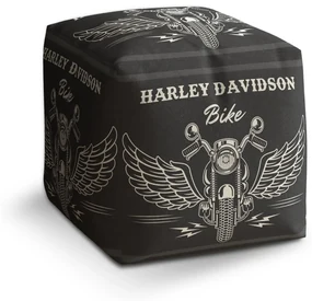 Sablio Taburet Cube Harley-Davidson S krídlami: 40x40x40 cm