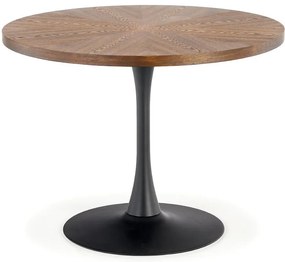 Stôl Carmelo 100 Mdf/Oceľ – Orechowy/Čierna