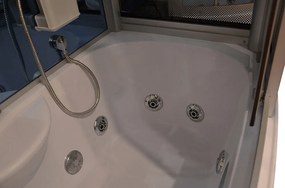 M-SPA - SAUNA Kabino-vaňa s hydromasážou 145 x 85 x 220 cm (MSPA09944AS-145-Biela)