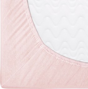 DETSKÉ JERSEY PRESTIERADLO 006 80X180 CM SVETLORUŽOVÉ