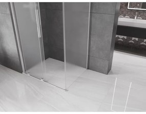 Mexen Velar, sprchový kút s posuvnými dverami 110 x 120 cm, 8mm sklo námraza, chrómová, 871-110-120-31-01