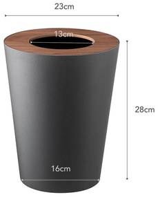 Čierny odpadkový kôš YAMAZAKI Rin Round