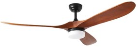ZEVENTI - LED stropný ventilátor GINOSA LED/18W/230V Wi-Fi Tuya čierny/dub + DO