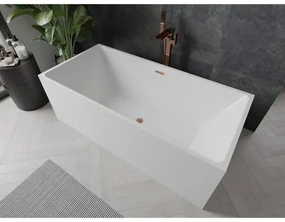 Mexen Nita, voľne stojaca vaňa 170 x 80 cm, biela, medený prepad, 52091708000-65