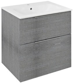 Sapho Sapho, CIRASA umývadlová skrinka 59,3x64x46cm, dub strieborný, CR601-1111