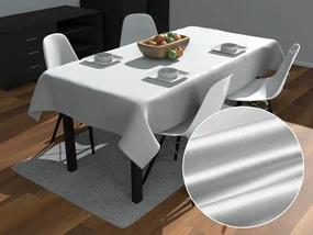 Biante Saténový obdĺžnikový obrus polyesterový Satén LUX-011 Strieborný 60x100 cm