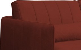 Rozkladacia pohovka Vannes, tmavo červená látka