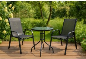 TRENDIE Zostava záhradného nábytku - 2 stoličky a stôl 60cm okrúhly