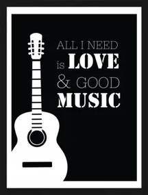 Rámovaný obraz Music, 30x40 cm%