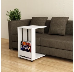Asir Odkladací stolík EDI 60x37 cm biela AS0770