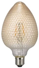 NORDLUX Dizajnová LED žiarovka AVRA, E27, 1,5W, 150lm, 2000K, teplá biela, jantárová