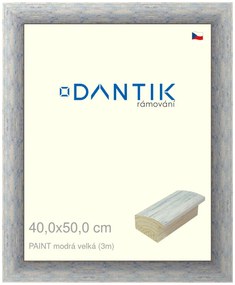 DANTIK rám na obraz 40x50 | PAINT modrá velká (Sklo Čiré)
