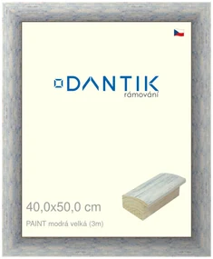 DANTIK rám na obraz 40x50 | PAINT modrá velká (Sklo Čiré)