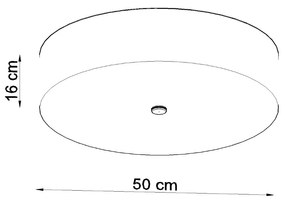 Sollux Lighting Stropné svietidlo SKALA 50 čierne