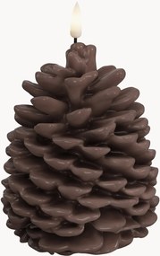 Ručne vyrobená vianočná LED sviečka's efektom plameňa Pine Cone, V 13 cm