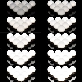 Dekoratívne LED osvetlenie na zrkadlo, 10 lámp, USB napájani