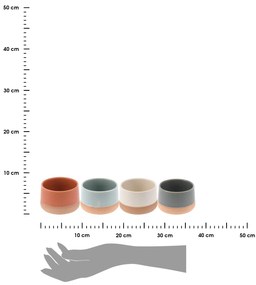 Kameninová servírovacia miska Colour 5,5x9,5x9,5 cm sada 4ks