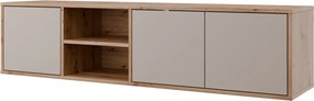 Závesná TV skrinka Asko Living, 149,5 cm, béžový kašmír