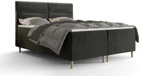 Manželská posteľ Boxspring 140 cm Saruta (tmavosivá) (s matracom a úložným priestorom). Vlastná spoľahlivá doprava až k Vám domov. 1047351