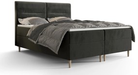 Manželská posteľ Boxspring 180 cm Saruta (tmavosivá) (s matracom a úložným priestorom). Vlastná spoľahlivá doprava až k Vám domov. 1047389