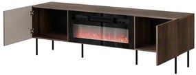 TV Stolík/skrinka s krbom Ostani 180, Farby: Orech warmia