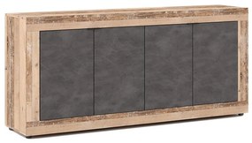 Komoda RUNEA svetlohnedá/antracit