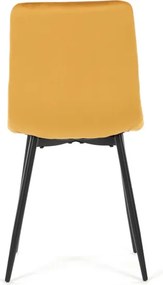 Jedálenská stolička zamatová, žltá CT-281 YEL4