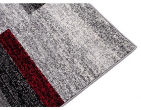 Kusový koberec Clea sivočervený 140x190cm