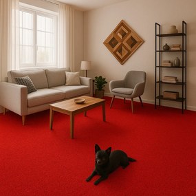 Spoltex, Koberec metráž Eton červený 15 - neúčtujeme odrezky z role, na mieru, šíře 1,33m,1m,2m,3m,4m,na mieru, neúčtujeme odrezky, červená, filc, kancelária