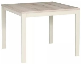 Konferenčný stolík FROST 60x60 cm, krémová / dub alpský