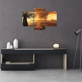 Obraz oranžových mračien (90x60 cm)