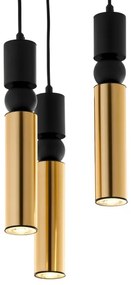 Jupiter 2016 - Luster na lanku ALAS 3xGU10/10W/230V zlatá/čierna